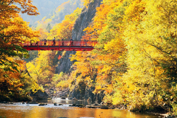 定山渓の観光スポット01二見吊橋